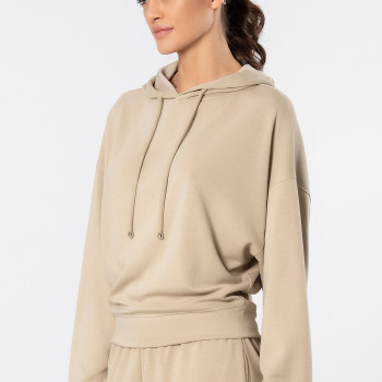 Türen Kadin Kapüsonlu Sweatshirt 3612/Bej
