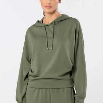 Türen Kadin Kapüsonlu Sweatshirt 3612/Yeşil