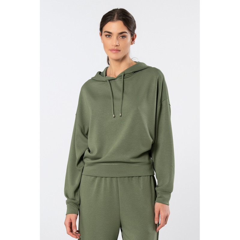 Türen Kadin Kapüsonlu Sweatshirt 3612/Yeşil