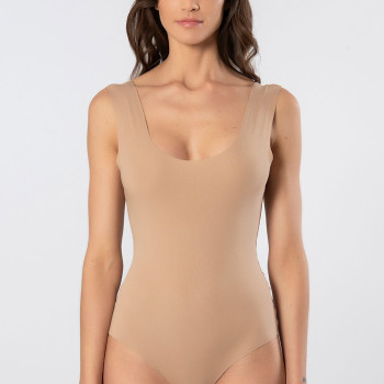 Türen Kadin Lazer Kesim Pamuklu Çitçitli Body 905/Cappuccino