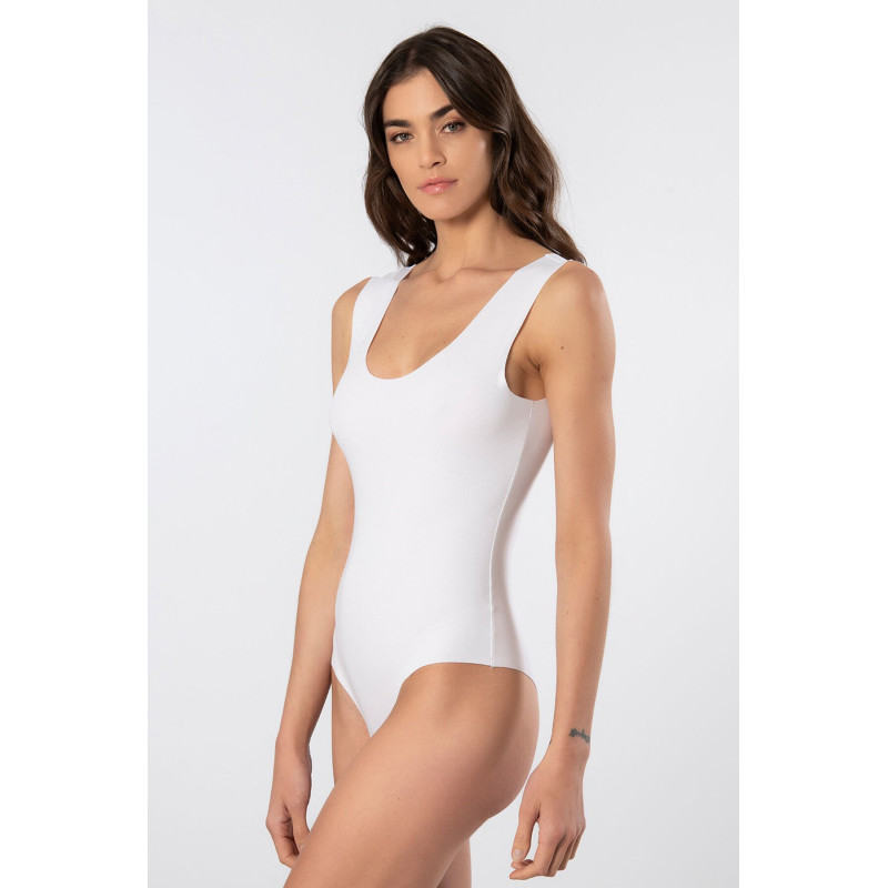 Türen Kadın Lazer Kesim Pamuklu Çıtçıtlı Body 905/Beyaz