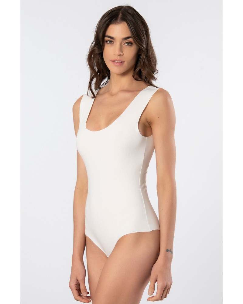 Türen Kadın Lazer Kesim Pamuklu Çıtçıtlı Body 905/Ekru