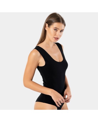 Türen Kadin Lazer Kesim Pamuklu Çitçitli Body 905/Siyah