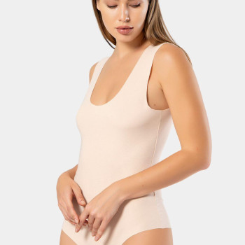 Türen Kadin Lazer Kesim Pamuklu Çitçitli Body 905/Ten