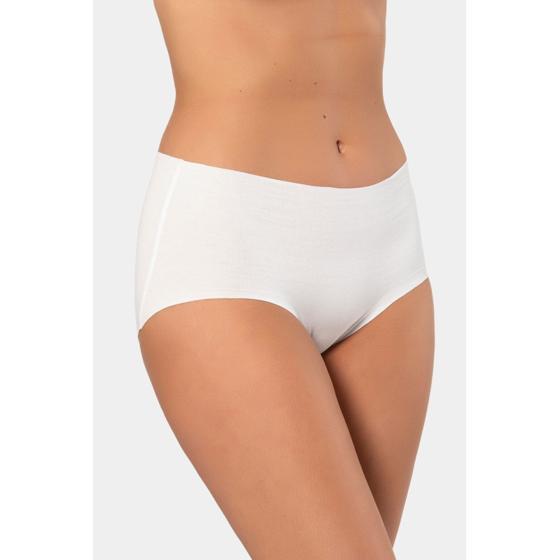 Türen Kadin Lazer Kesim Pamuklu Yüksek Bel Külot 911/Beyaz