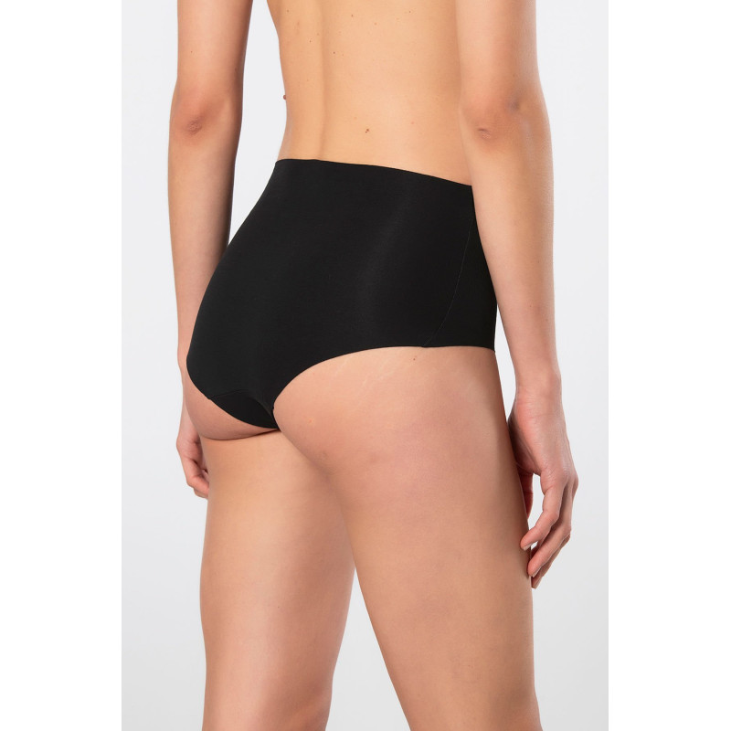 Türen Kadin Lazer Kesim Pamuklu Yüksek Bel Külot 911/Siyah