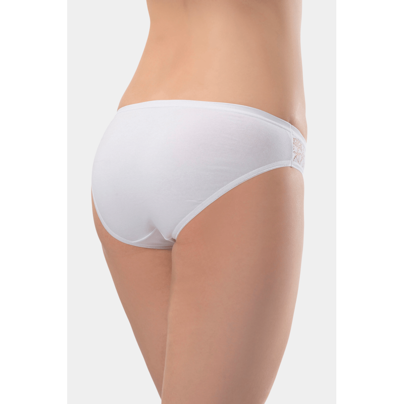 Türen Kadin Likrali Dantelli Bikini (2'li Paket) 261/Beyaz