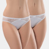 Türen Kadin Likrali Dantelli Bikini (2'li Paket) 261/Beyaz