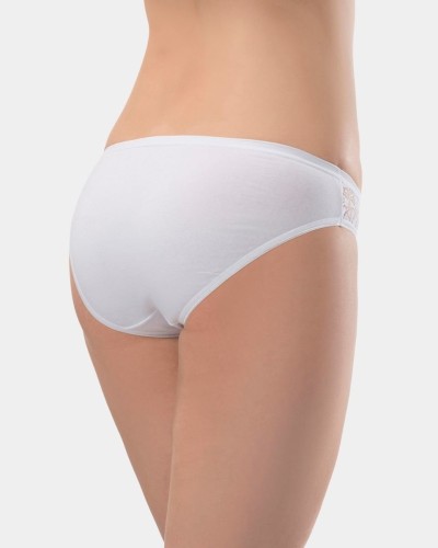 Türen Kadin Likrali Dantelli Bikini (2'li Paket) 261/Beyaz Türen Kadin Likrali Dantelli Bikini (2'li Paket) 261/Beyaz