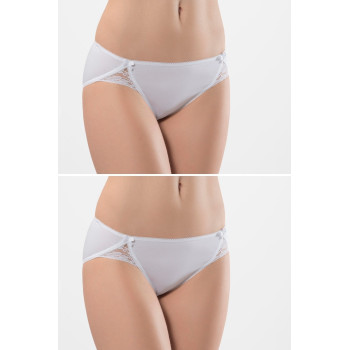 Türen Kadin Likrali Dantelli Bikini (2'li Paket) 961/Beyaz