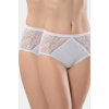 Türen Kadin Likrali Dantelli Külot (2'li Paket) 282/Beyaz