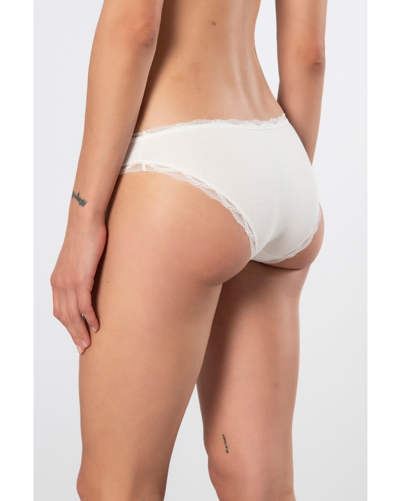Türen Kadin Likrali Ribana Dantelli Bikini Külot 2'li Paket 928/Ekru Türen Kadin Likrali Ribana Dantelli Bikini Külot 2'li Paket 928/Ekru