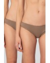 Türen Kadin Likrali Ribana Dantelli Bikini Külot 2'li Paket 928/Vizon