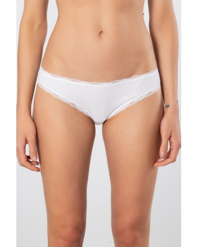 Türen Kadin Likrali Ribana Dantelli Bikini Külot 2'li Paket 928/Beyaz Türen Kadin Likrali Ribana Dantelli Bikini Külot 2'li Paket 928/Beyaz