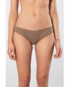Türen Kadin Likrali Ribana Dantelli Bikini Külot 2'li Paket 928/Vizon