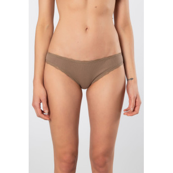 Türen Kadin Likrali Ribana Dantelli Bikini Külot 2'li Paket 928/Vizon Türen Kadin Likrali Ribana Dantelli Bikini Külot 2'li Paket 928/Vizon