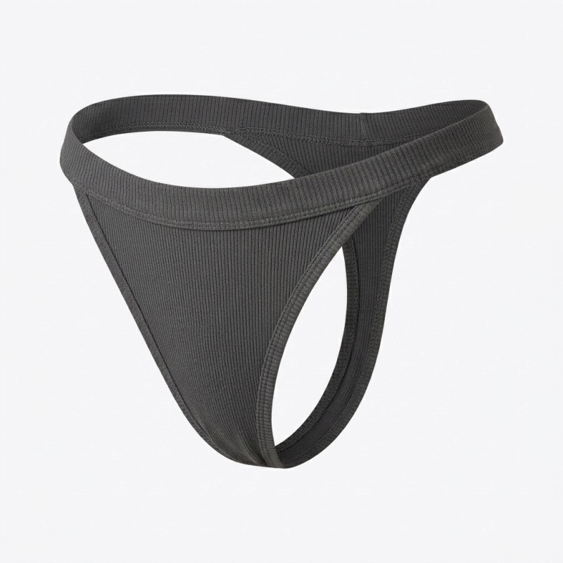 Türen Kadin Likrali Ribana String 2'li Paket 930/Antrasit