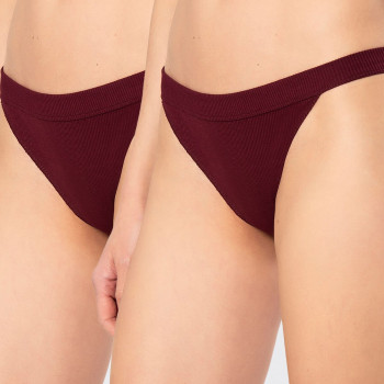 Türen Kadin Likrali Ribana Tanga 2'li Paket 931/Bordo