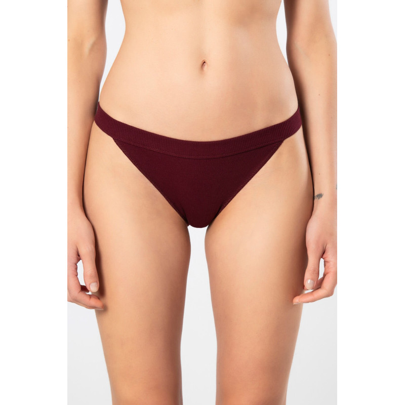 Türen Kadin Likrali Ribana Tanga 2'li Paket 931/Bordo