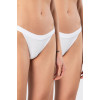 Türen Kadin Likrali Ribana Tanga 2'li Paket 931/Beyaz