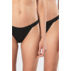 Türen Kadin Likrali Ribana Tanga 2'li Paket 931/Siyah