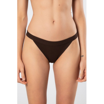 Türen Kadin Likrali Ribana Tanga 2'li Paket 931/Kahverengi