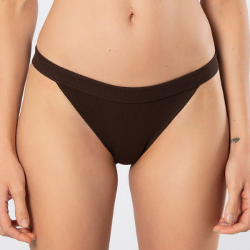 Türen Kadin Likrali Ribana Tanga 2'li Paket 931/Kahverengi