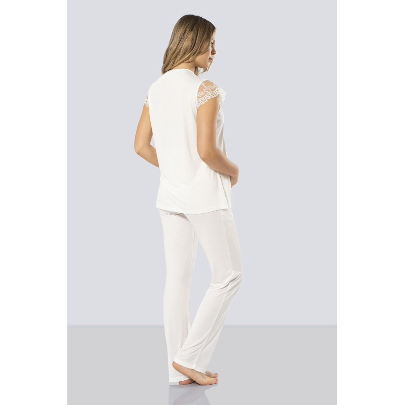 Türen Kadin Lohusa Pijama Takimi 3294/Krem