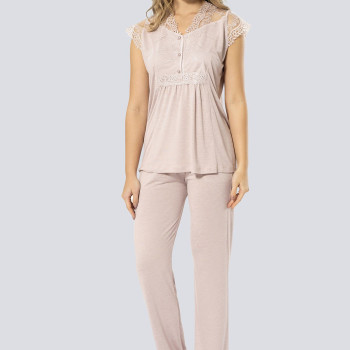 Türen Kadin Lohusa Pijama Takimi 3294/Pudra