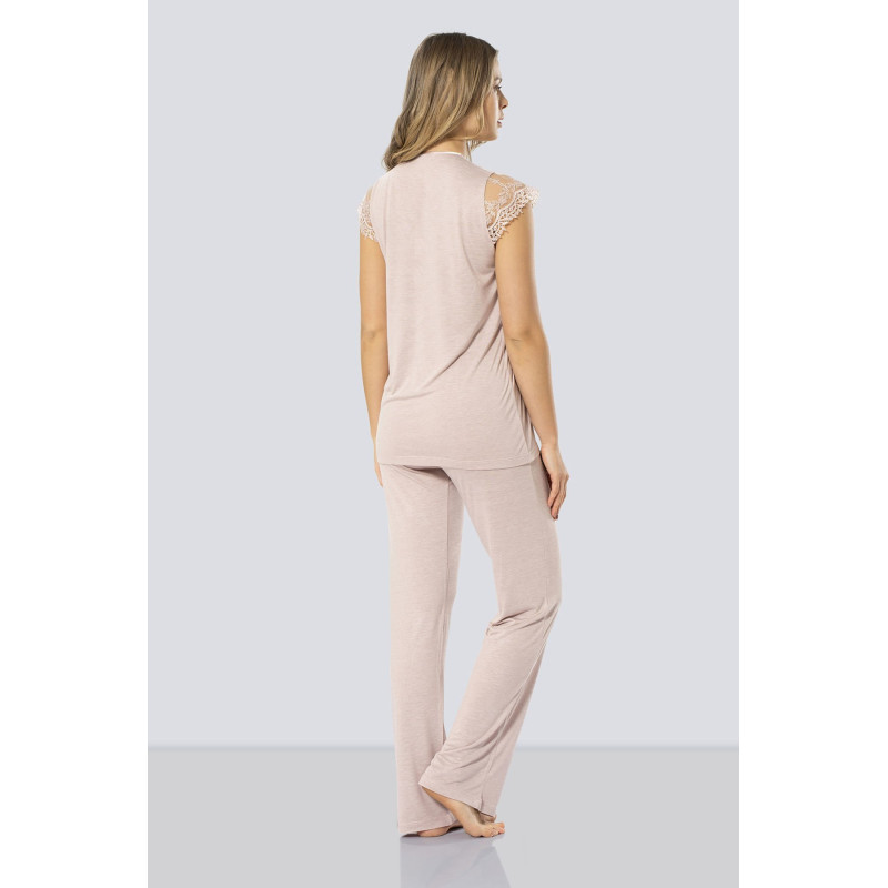 Türen Kadin Lohusa Pijama Takimi 3294/Pudra