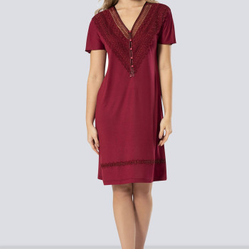 Türen Kadin V Yaka Gecelik 3282/Bordo