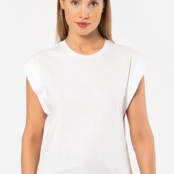 Türen Kadin Vatka Görünümlü T-shirt 3401/Beyaz