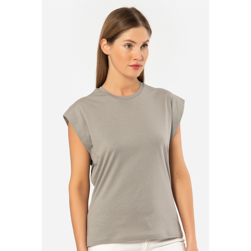 Türen Kadin Vatka Görünümlü T-shirt 3401/Gri