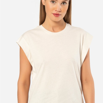 Türen Kadin Vatka Görünümlü T-shirt 3401/Krem