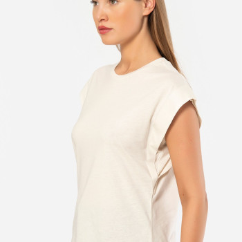 Türen Kadin Vatka Görünümlü T-shirt 3401/Krem