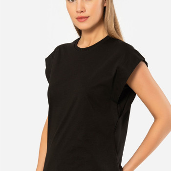 Türen Kadin Vatka Görünümlü T-shirt 3401/Siyah