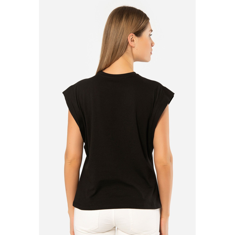 Türen Kadin Vatka Görünümlü T-shirt 3401/Siyah