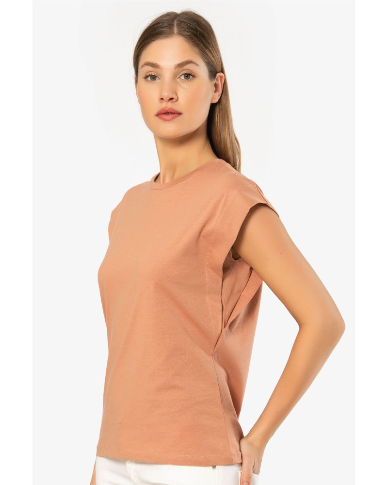 Türen Kadin Vatka Görünümlü T-shirt 3401/Somon