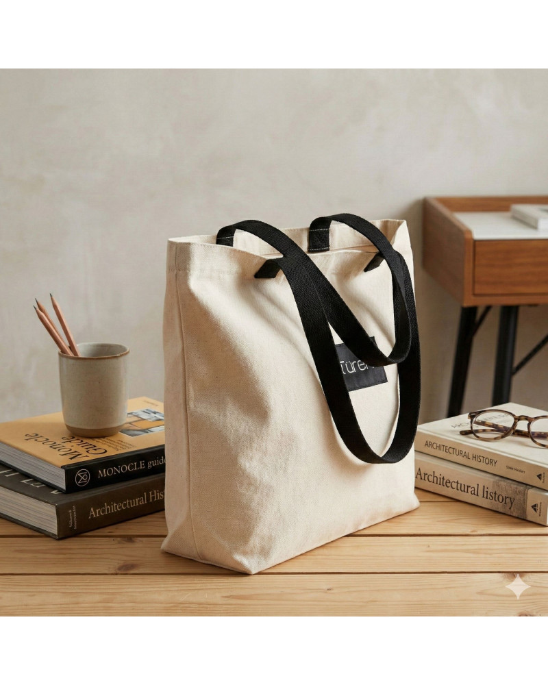 Türen Logo Baskili Kanvas Tote Bag Çanta Türen Logo Baskili Kanvas Tote Bag Çanta