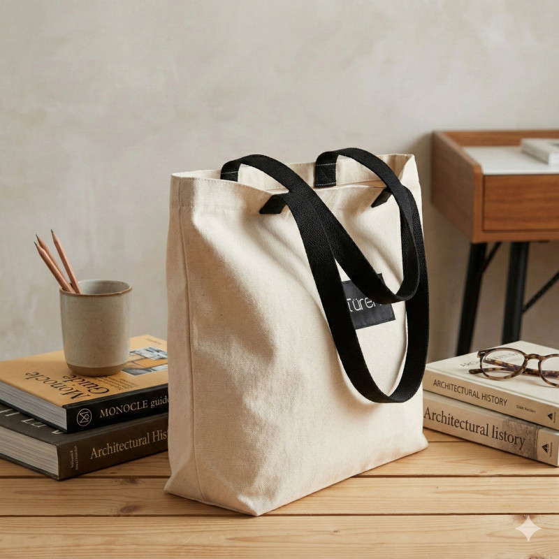 Türen Logo Baskili Kanvas Tote Bag Çanta
