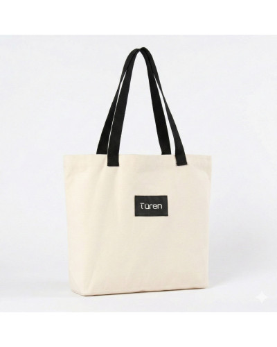 Türen Logo Baskili Kanvas Tote Bag Çanta