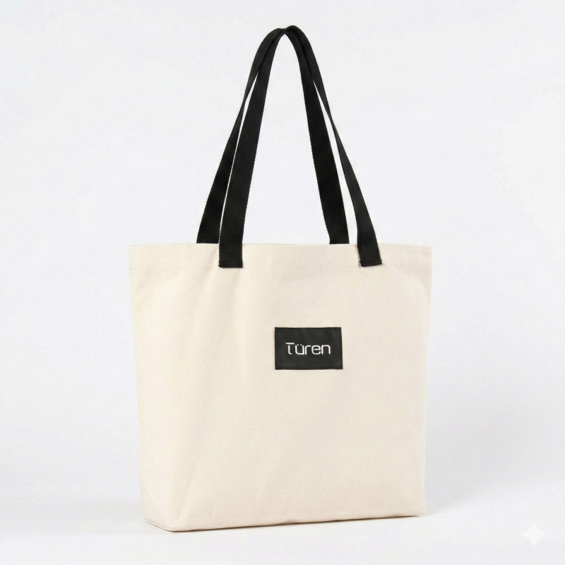Türen Logo Baskili Kanvas Tote Bag Çanta