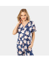 Türen Patli Örme Kisa Kol Pijama Takimi 3606/Lacivert Türen Patli Örme Kisa Kol Pijama Takimi 3606/Lacivert
