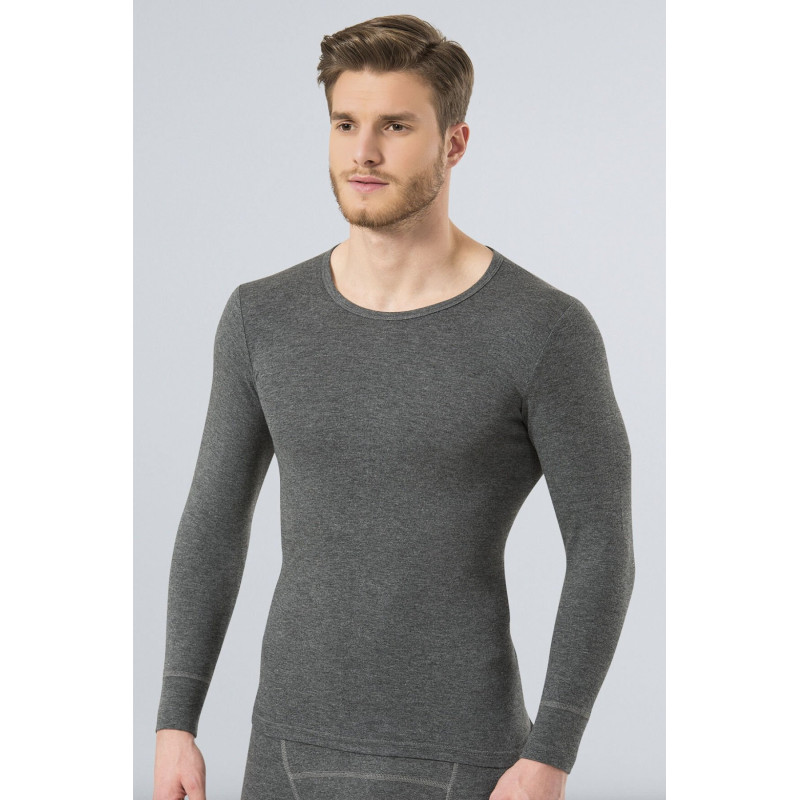 Türen Termal Bisiklet Yaka Uzun Kol (Unisex) 192/Gri