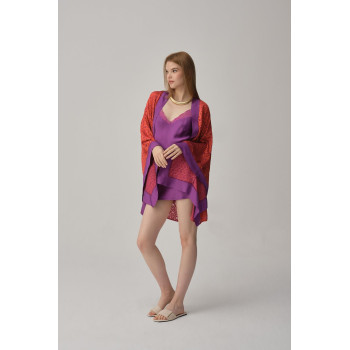 Pierre Cardin Vegan Ipek Saten Kadın Gecelik Sabahlık Takımı - Lx.25221 Violet Pierre Cardin Vegan Ipek Saten Kadın Gecelik Sabahlık Takımı - Lx.25221 Violet