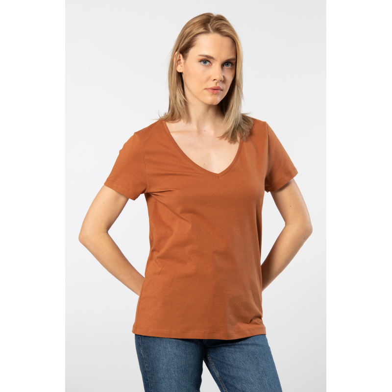 Wtshirt - Milano Kadın T-shirt /Tarçın