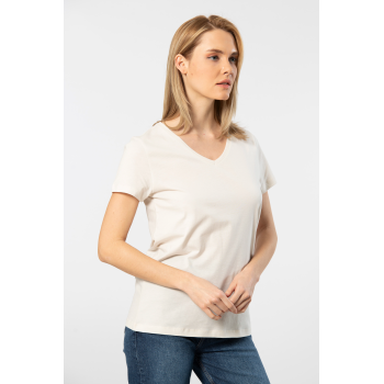Wtshirt - Venice Kadın T-shirt/Krem