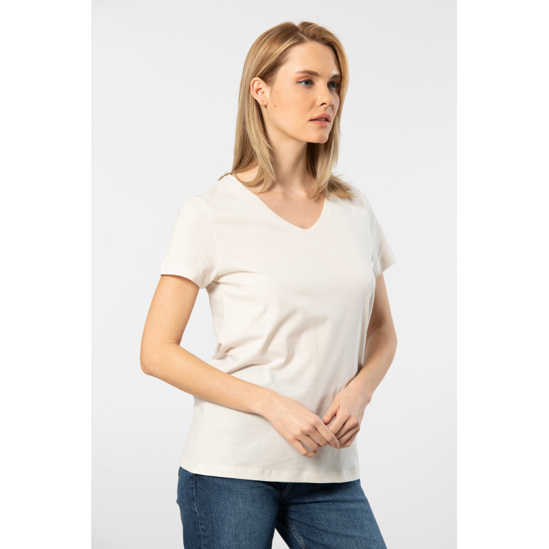 Wtshirt - Venice Kadın T-shirt/Krem