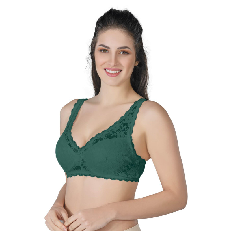 YEŞİL MI Emay 188 C Pedli Dantelli Telli Toparlayıcı Sütyen