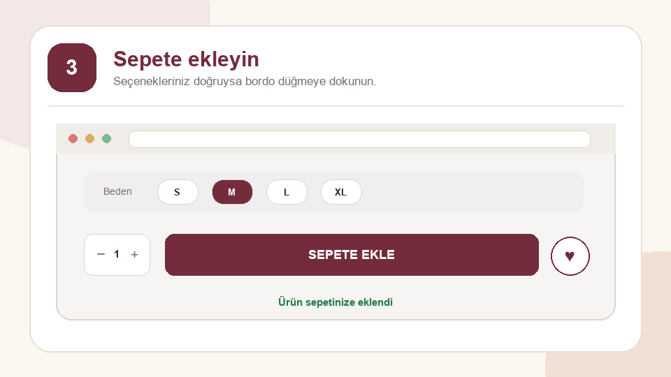 Sepete Ekle düğmesini gösteren ürün ekranı